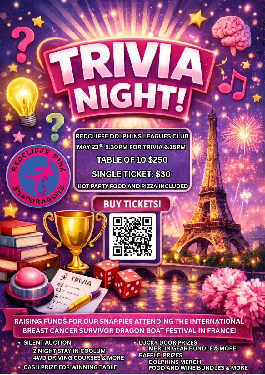 Trivia And Raffles Prize Raffle | Support Pink Snapdragons Redcliffe